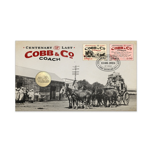Centenary of the Last Cobb & Co Coach Service Postal Numismatic Cover (PNC) product photo