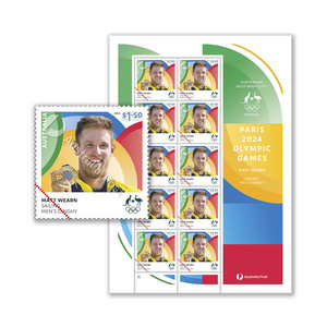 Matt Wearn, Sailing: Men’s Dinghy – Paris 2024 Olympics Gold Medal Stamps product photo