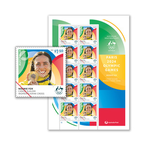 Noemie Fox, Canoe Slalom: Women’s Kayak Cross – Paris 2024 Olympics Gold Medal Stamps product photo